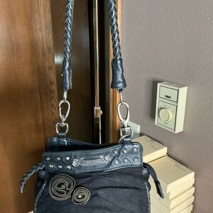 Harley-Davidson Black Leather Studded Bag